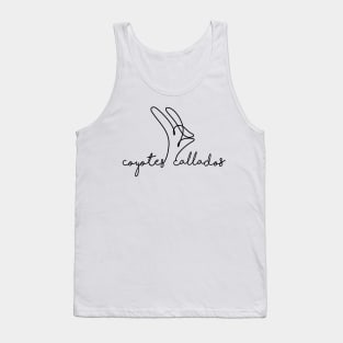 coyotes callados (quiet coyote in spanish) (black font) Tank Top